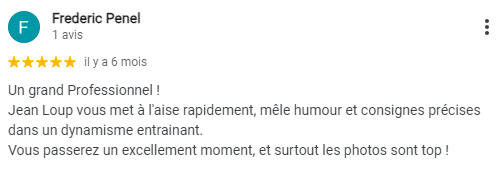 Avis 5 étoiles laissé par un(e) cliente(e) sur la fiche établissement de maPhotoportrait.com